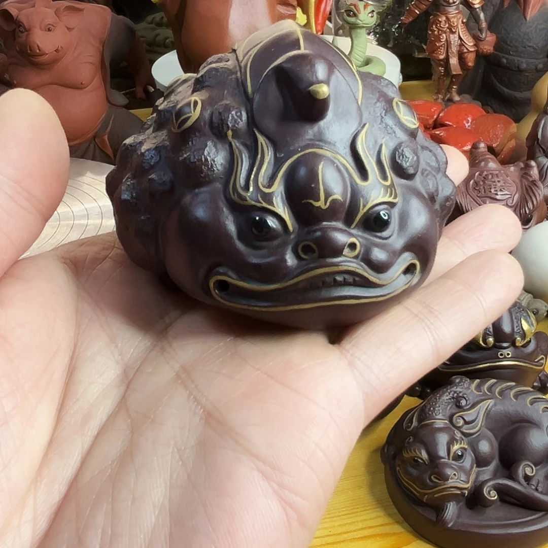 紫砂茶宠H小金蟾茶宠！