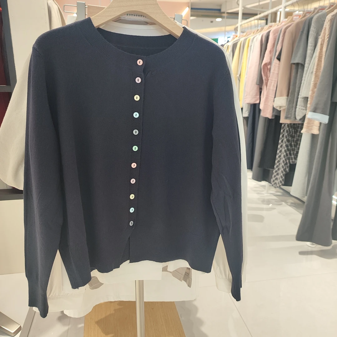 少淑6180彩扣针织衫