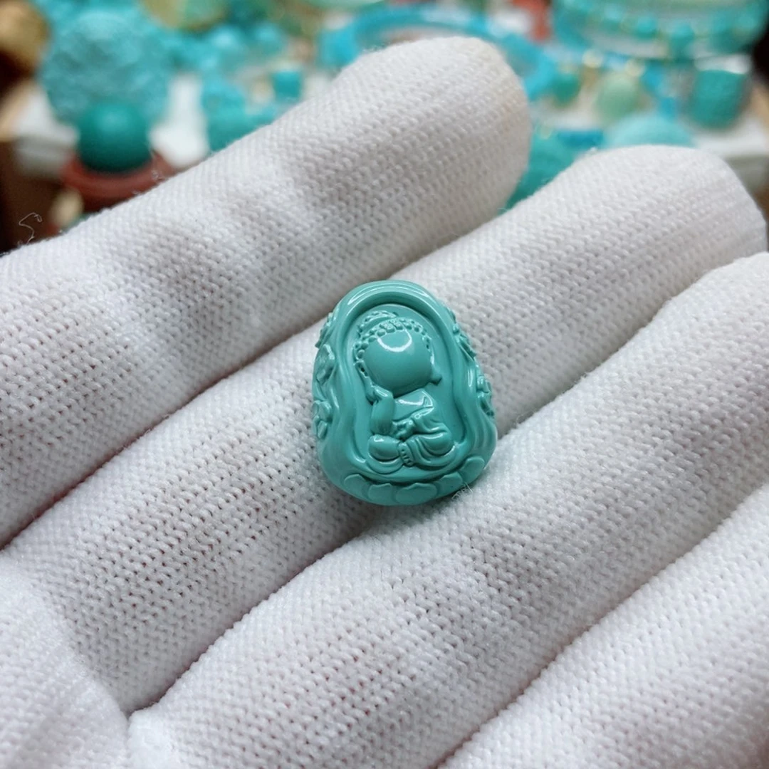 绿松石未镶嵌无相佛
