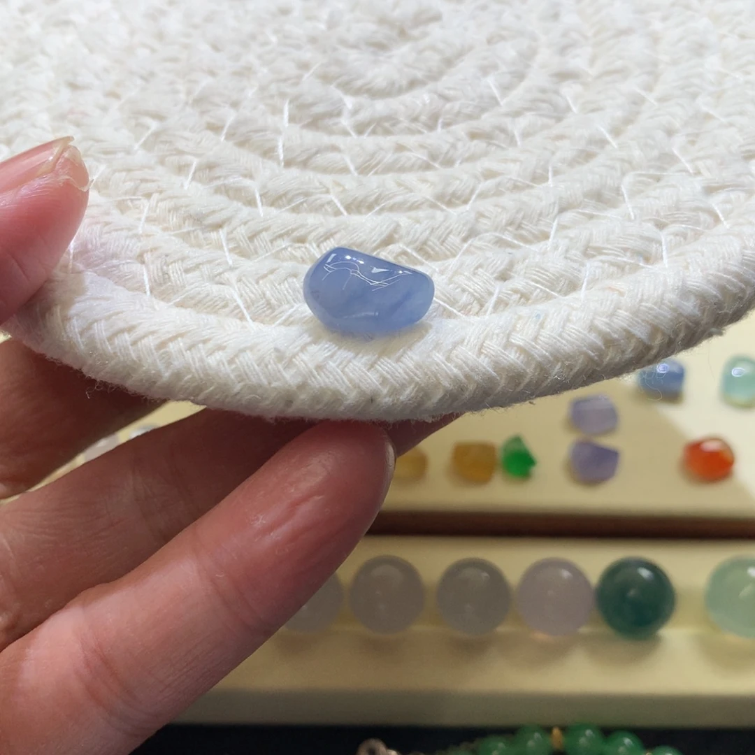 定制翡翠未镶嵌星空蓝随形