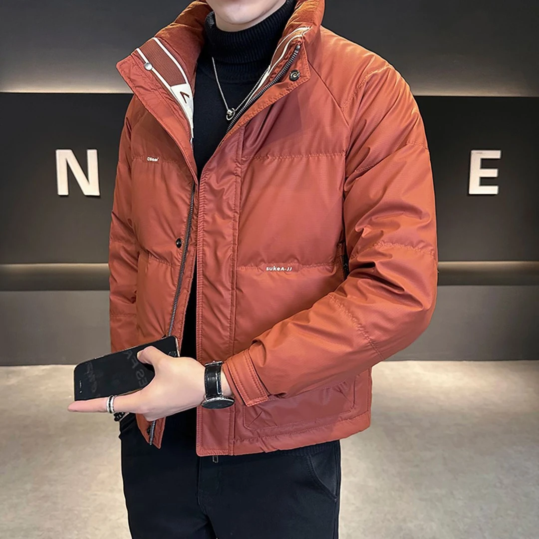 8805时尚高端立领轻薄防寒服男新款短款夹克男士冬季潮牌外套加厚