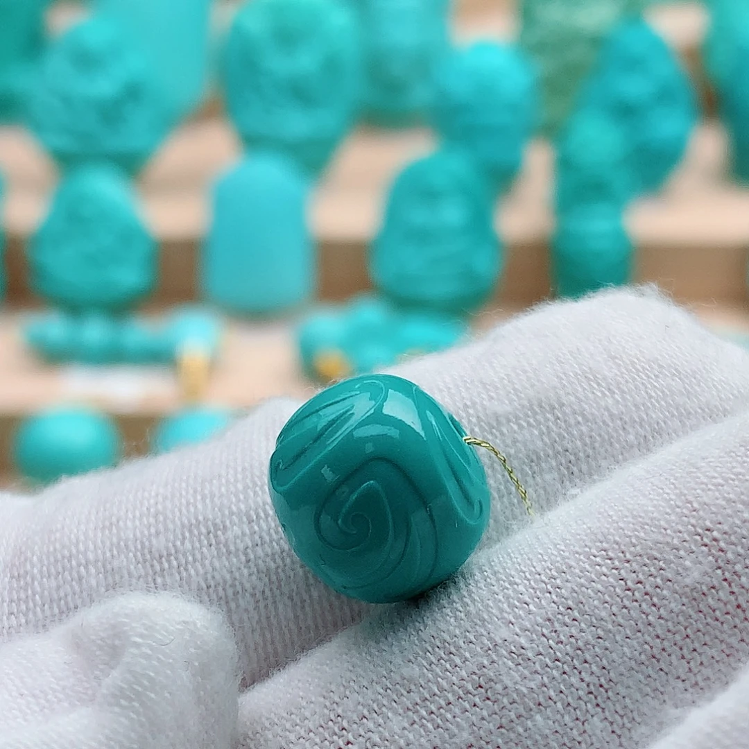 绿松石未镶嵌博古纹