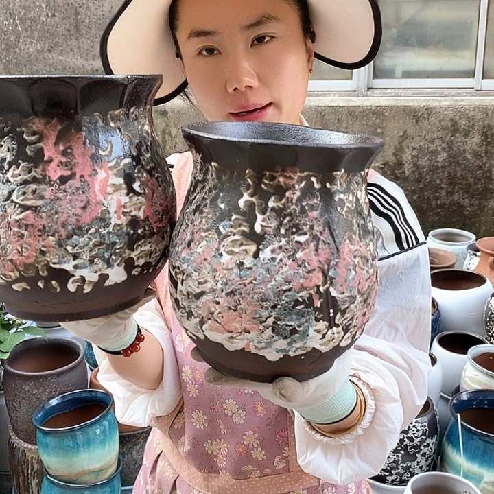 紫砂花盆正品口17高20