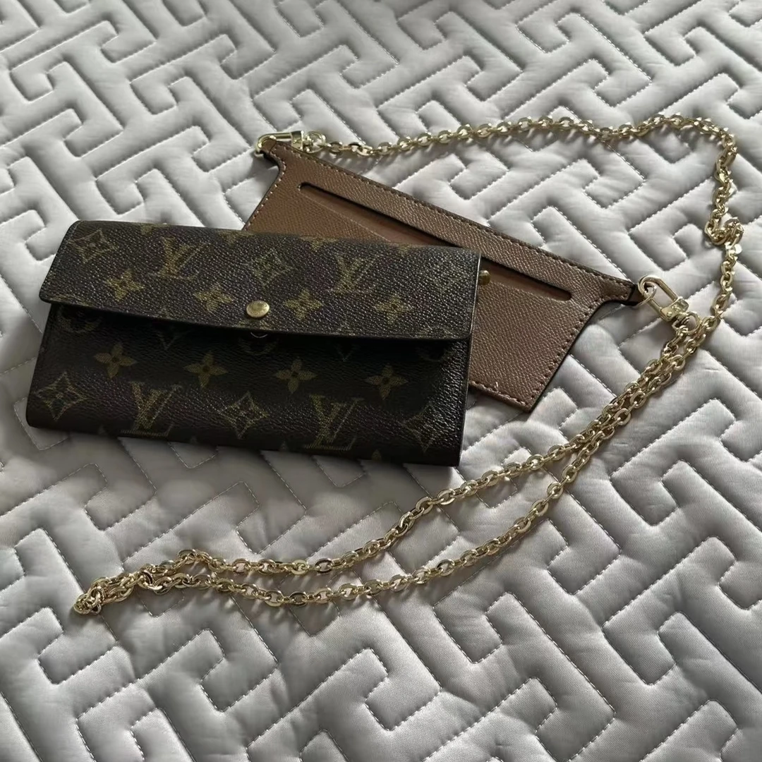 95新 LouisVuitton/路易威登 经典老花金豆豆单肩手拿包（送赠品）