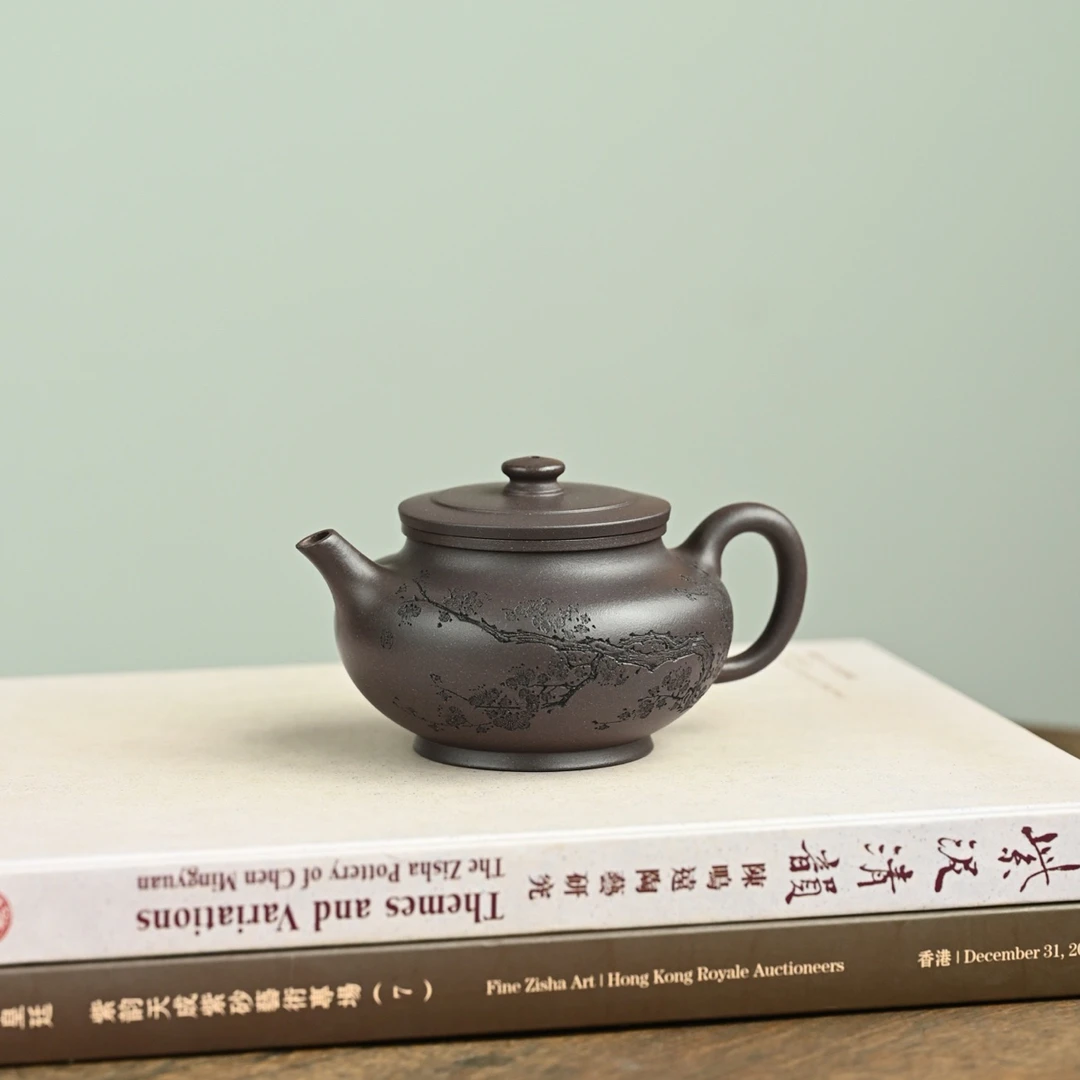 恒玉· 全手工紫砂壶容量160cc/极品天青泥