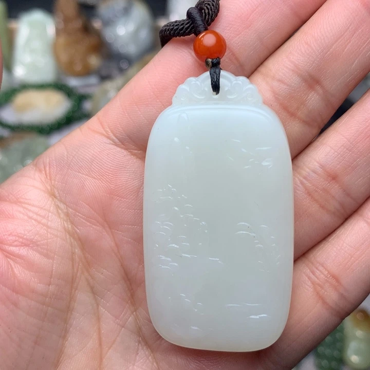 和田玉挂件未镶嵌老*…