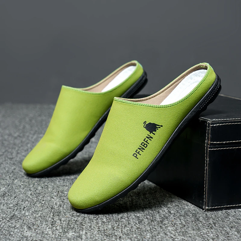 夏季防滑勃肯透气包头拖男士凉拖鞋半拖一脚蹬沙滩鞋大码外穿穆勒