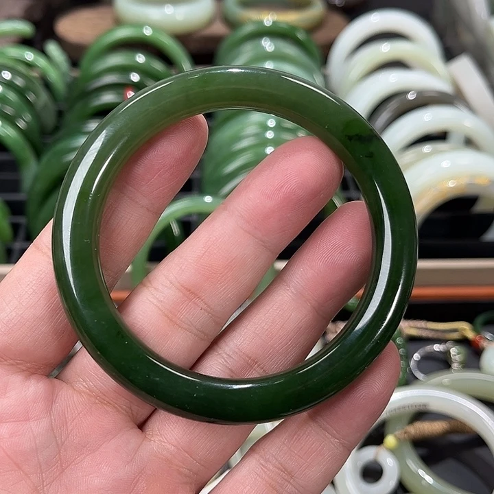 和田玉未镶嵌手镯59～0