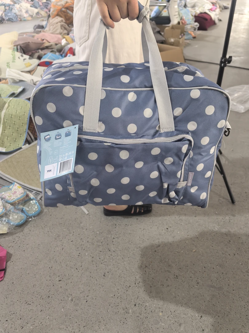 小华约20*35*45蓝色波点款短途旅行手提包发1不带盖