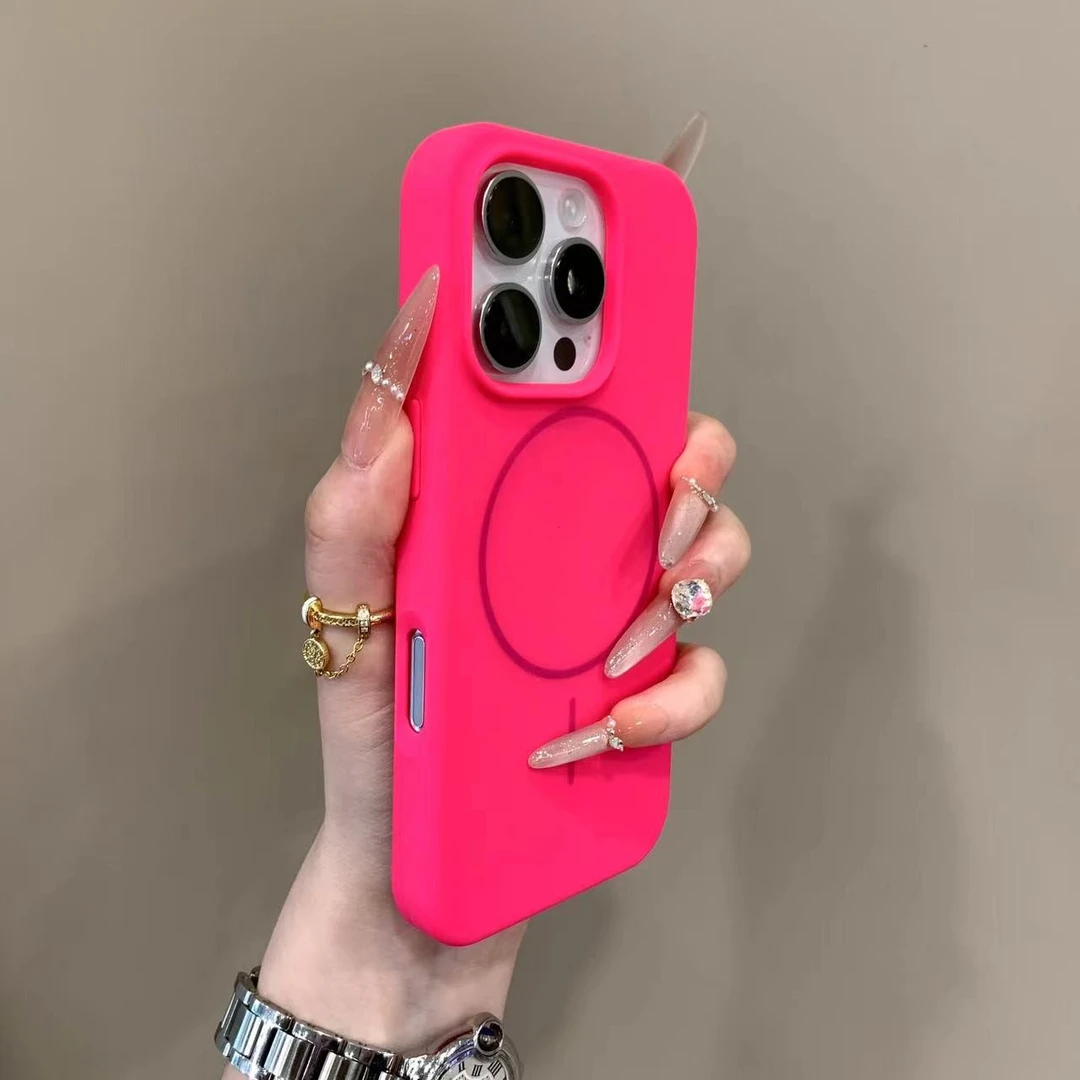 细圈强磁吸适用苹果16液态硅胶15苹果16promax手机壳iPhone15纯色