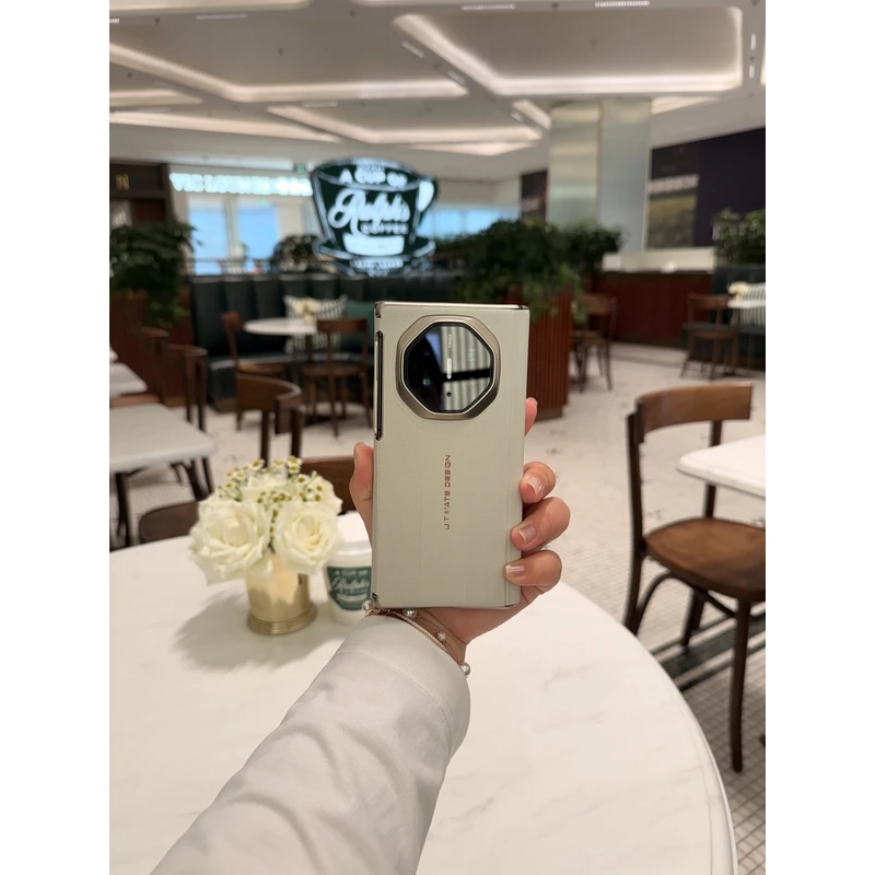 适用于华为MateXT/XTs磁吸双中轴三种折叠手机壳 磨砂金边双中轴