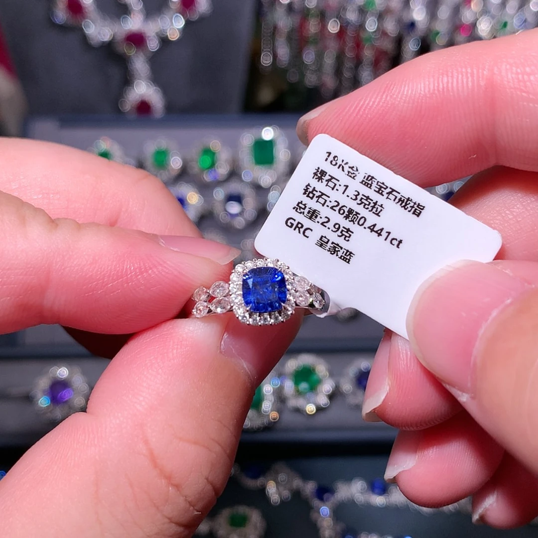 【闪购商品】蓝宝石戒指18K金镶嵌