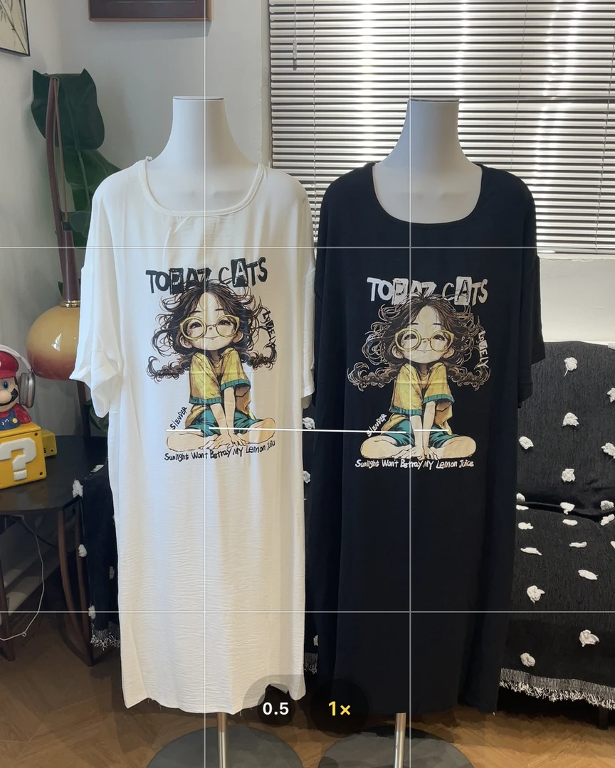 新疆包邮【T9965】小女孩印花T恤裙-衣长117