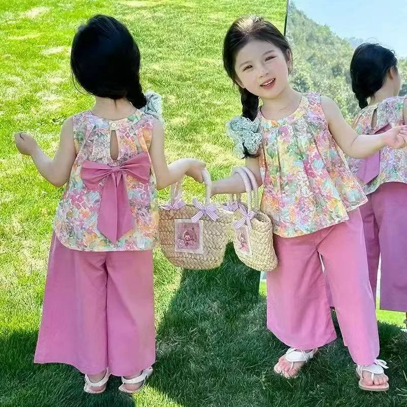 女童套装夏装2025新款洋气时髦小女孩宝宝夏款儿童夏季两件套