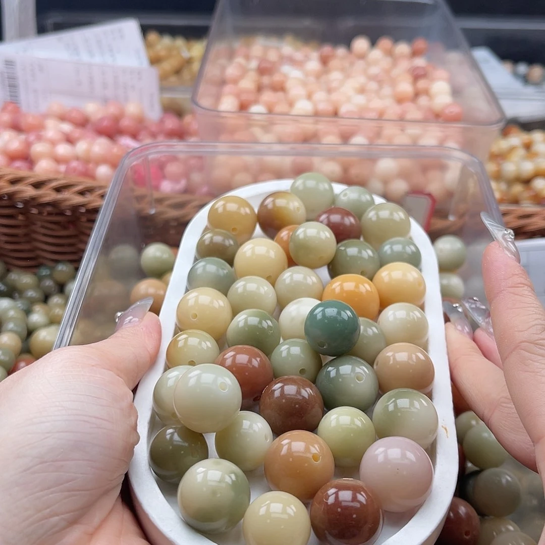 白玉菩提吊坠z瑕16-18mm/10+10颗