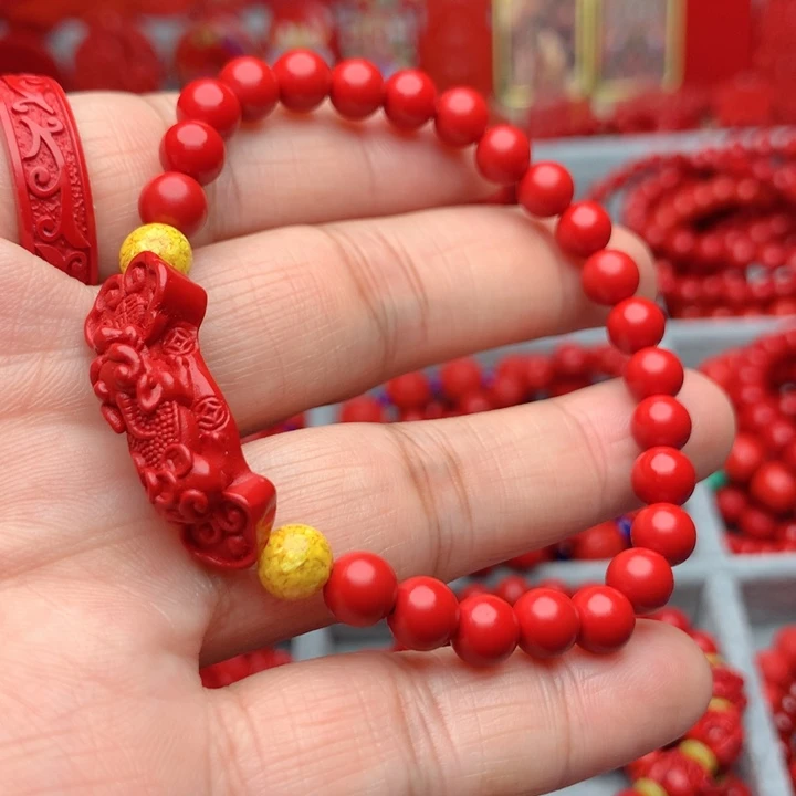 天然辰砂工艺品朱砂手串