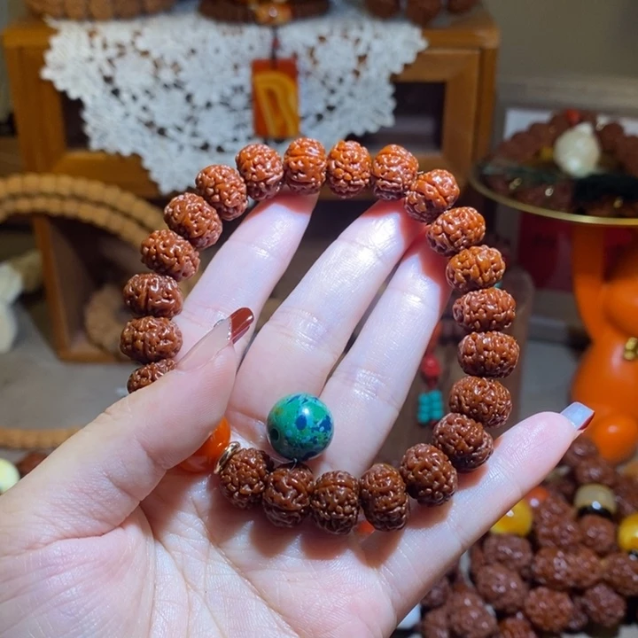 人***仙金刚菩提手串136玉华矮桩老树王单圈一物