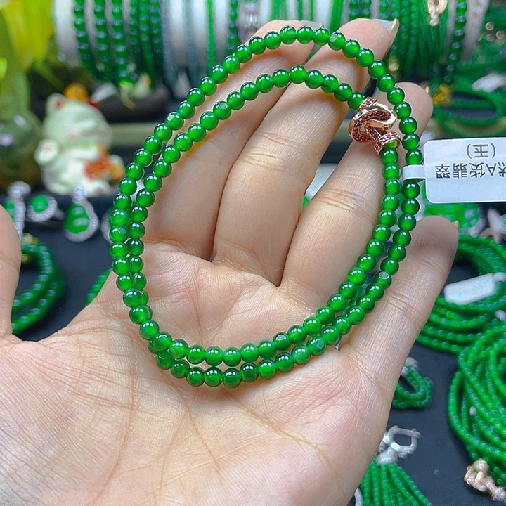 翡翠未镶嵌颈饰翡翠锁骨链4