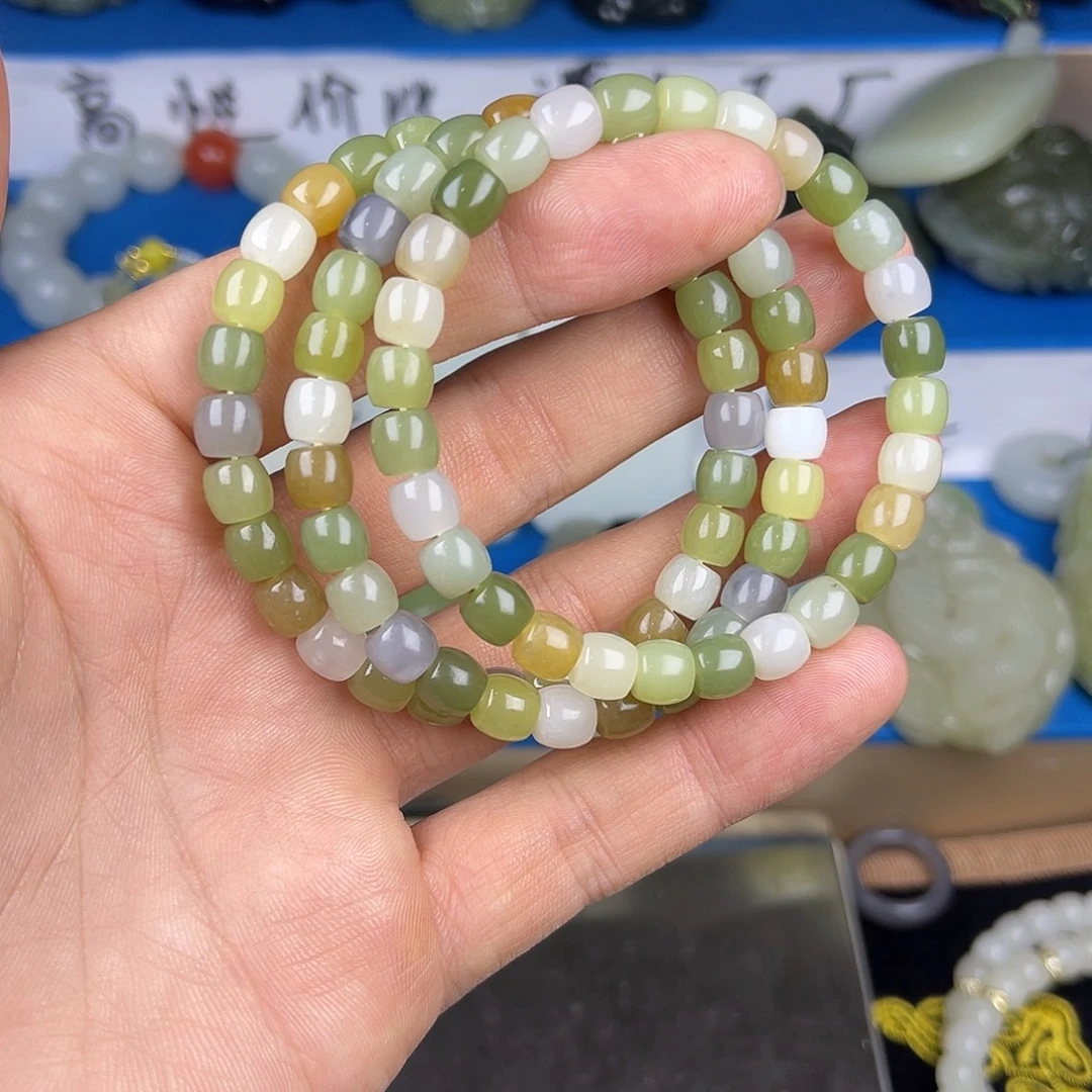 和田玉未镶嵌颈饰纯天然新疆和田玉多宝多样性发货发一条