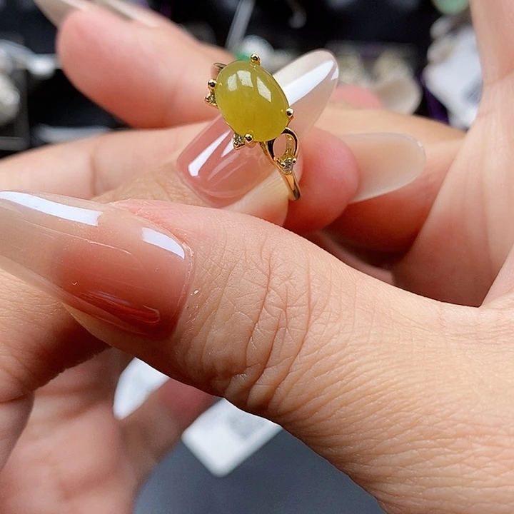 翡翠银S925镶嵌戒指
