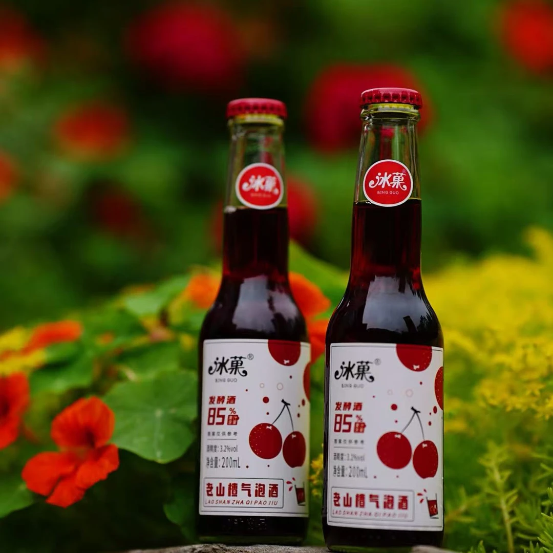 冰菓山楂气泡酒果酒3.2度200ML*6瓶礼盒装