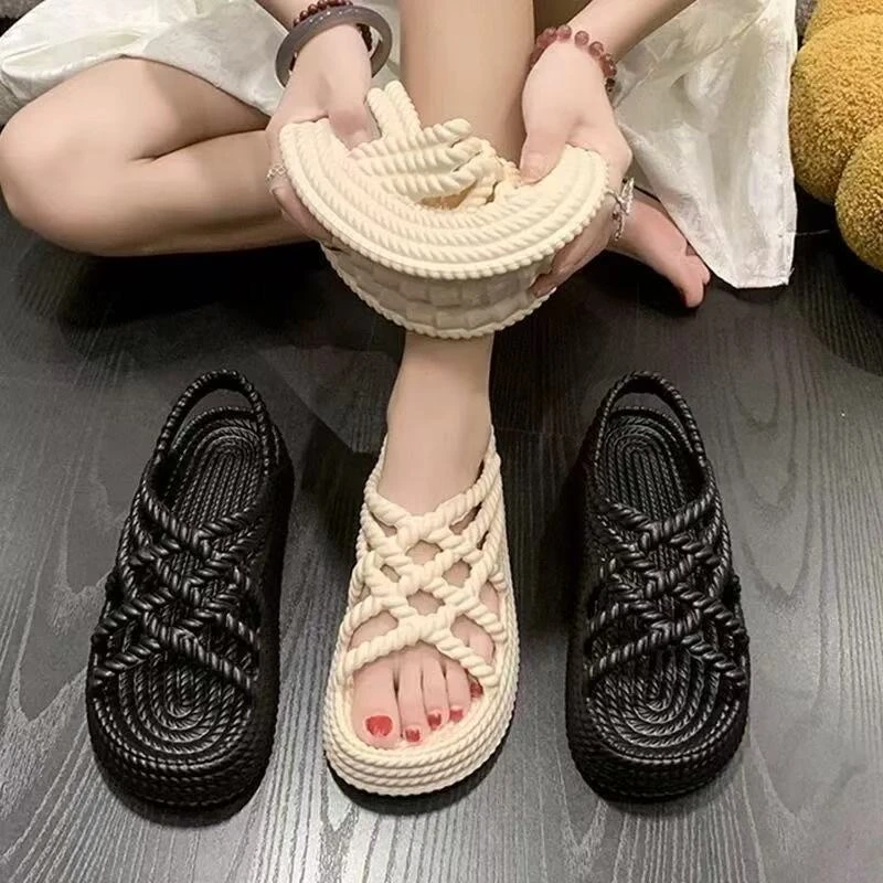 夏休闲款拖鞋女新款配裙子水洗凉鞋AX-55