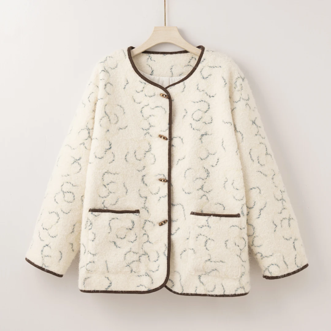 【特价-占单者限购】Q2382 花朵拼色短款潮撘女士外套 8988