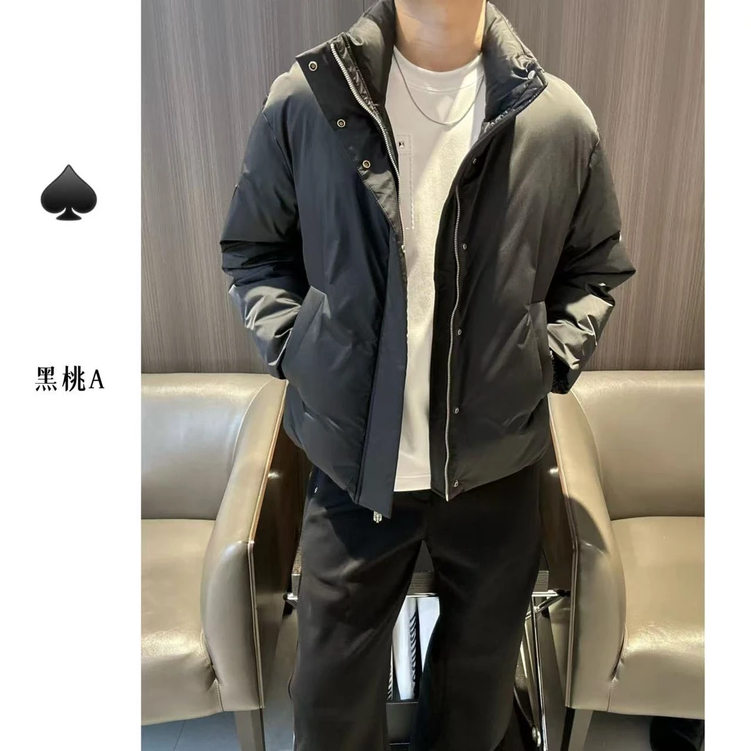 238 费雷黑桃A/25冬季新款男士立领定制高密面料休闲羽绒服外套