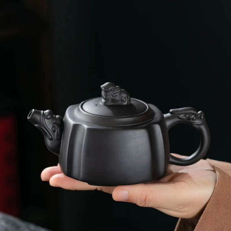 四方龙壶深井老紫泥家用原矿泡茶单壶C1