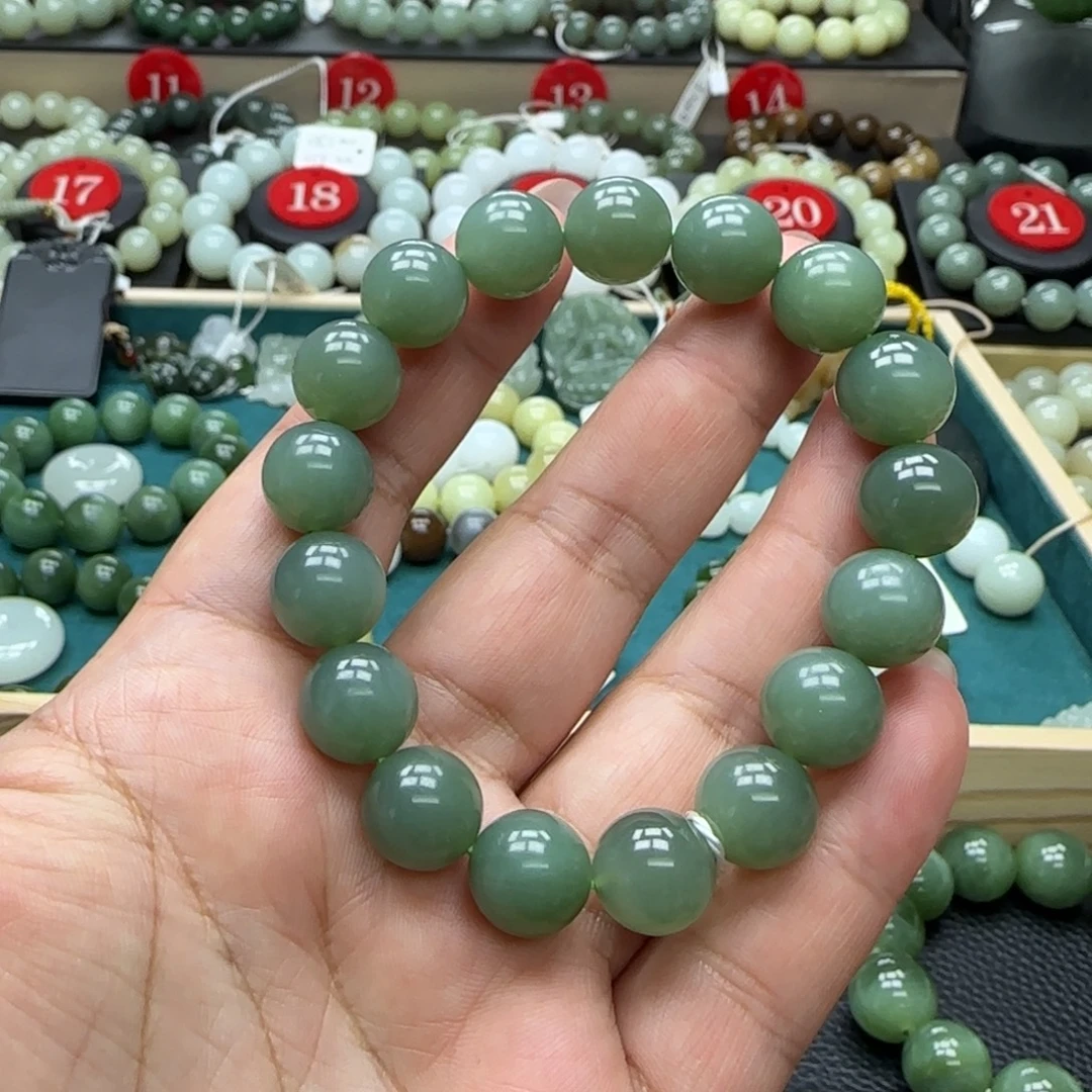 和田玉未镶嵌手链12