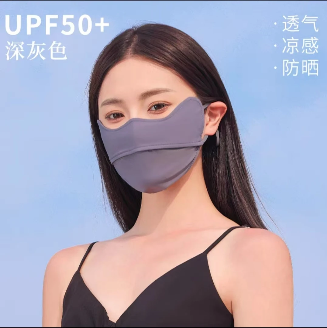 锦纶新款防晒透气遮脸护眼角口罩TC-981#