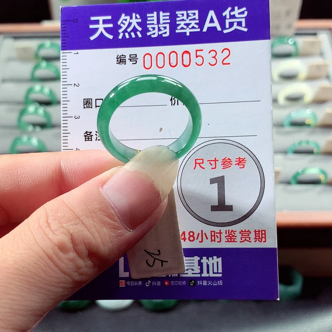 未镶嵌戒指翡翠25号