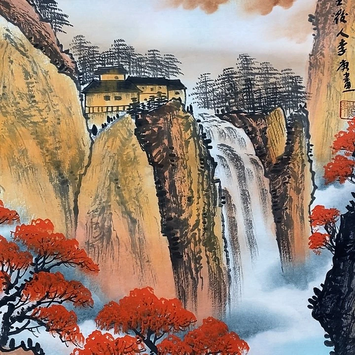 手绘国画作品作品真人