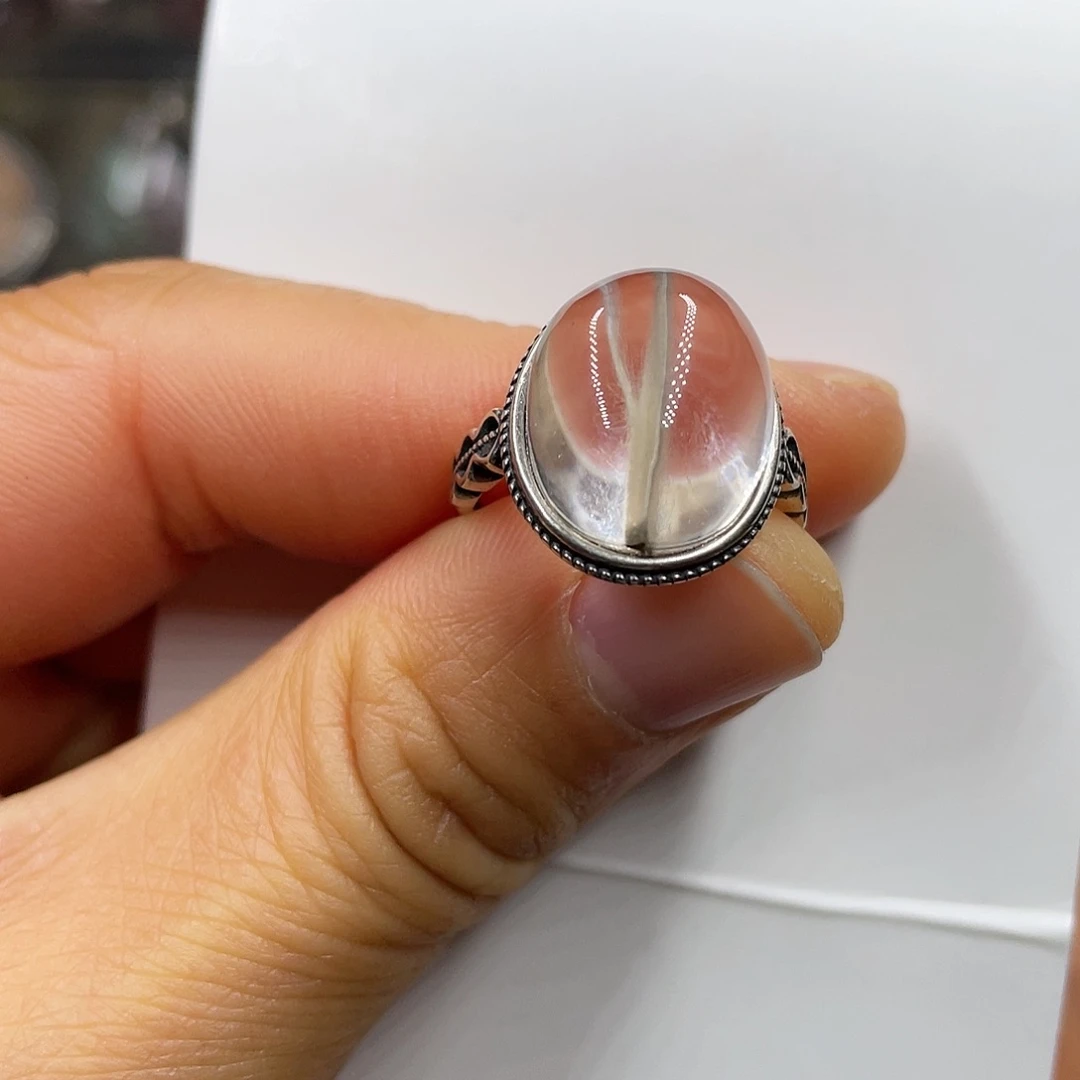 【闪购商品】水晶珠宝半成品银S925镶嵌戒指