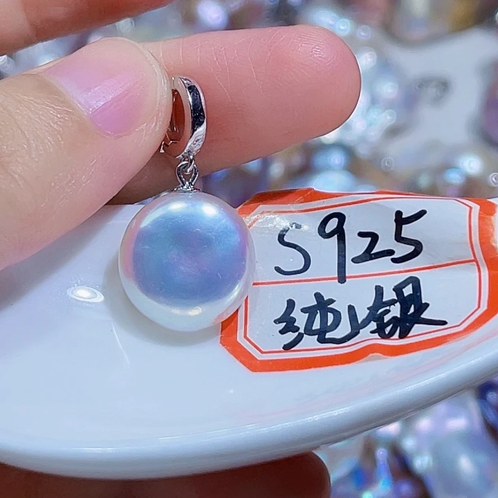 淡水珍珠银S925镶嵌颈饰