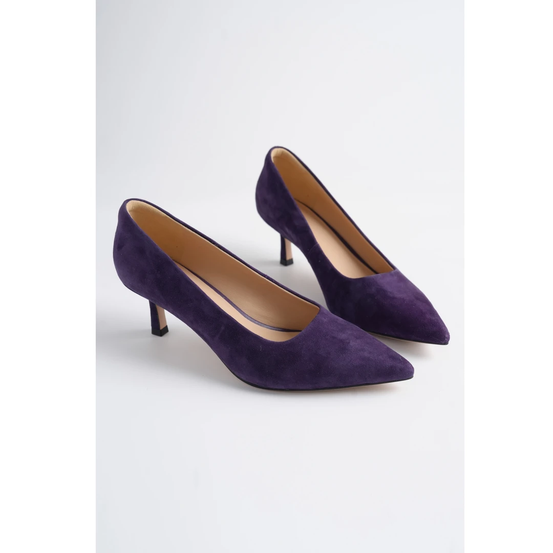 西子/【云端漫步】丝光羊猄羊皮跟高5.5公分尖头细跟高跟鞋/NXWR005