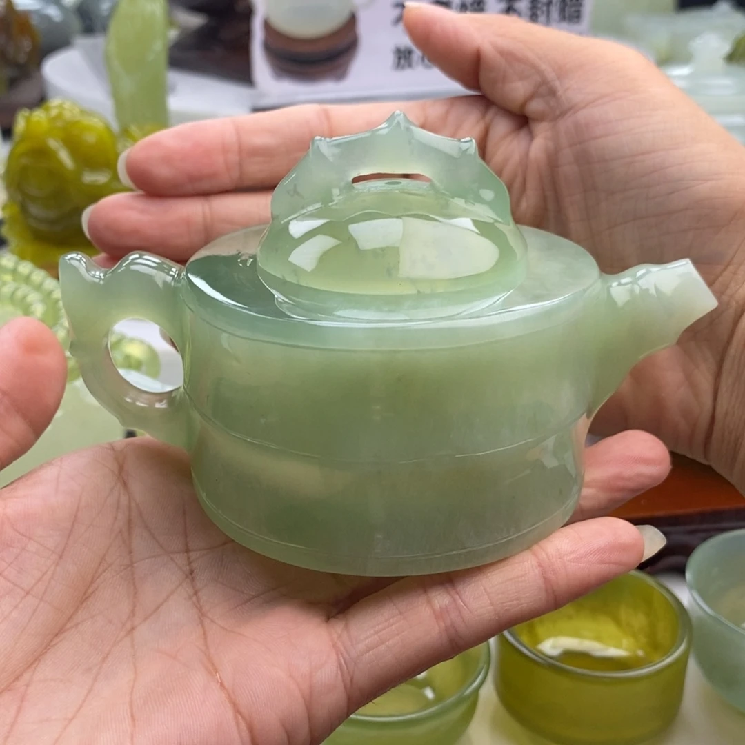 述***.未镶嵌岫玉四大名玉摆件