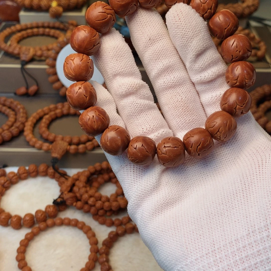 我***孟手串桃核秦岭龙纹