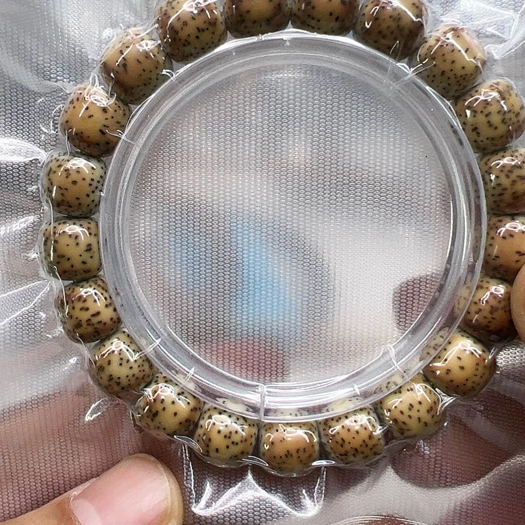 星月菩提手串95高端糯冰火烧云石玉星月菩提单圈11