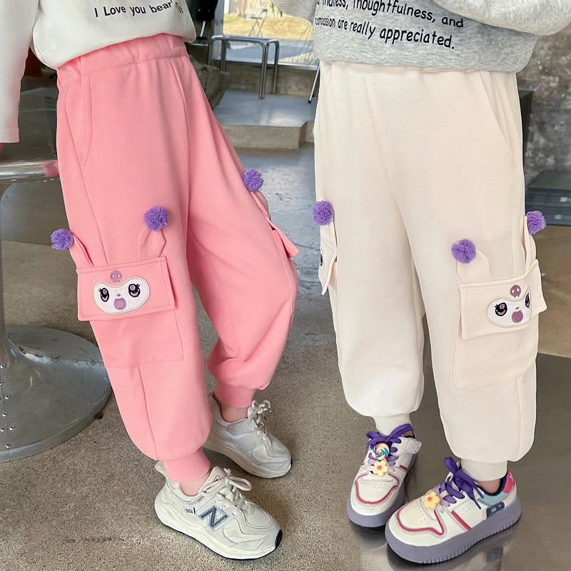 女童裤子春秋季洋气女孩外穿休闲裤中小童韩版长裤女洋气
