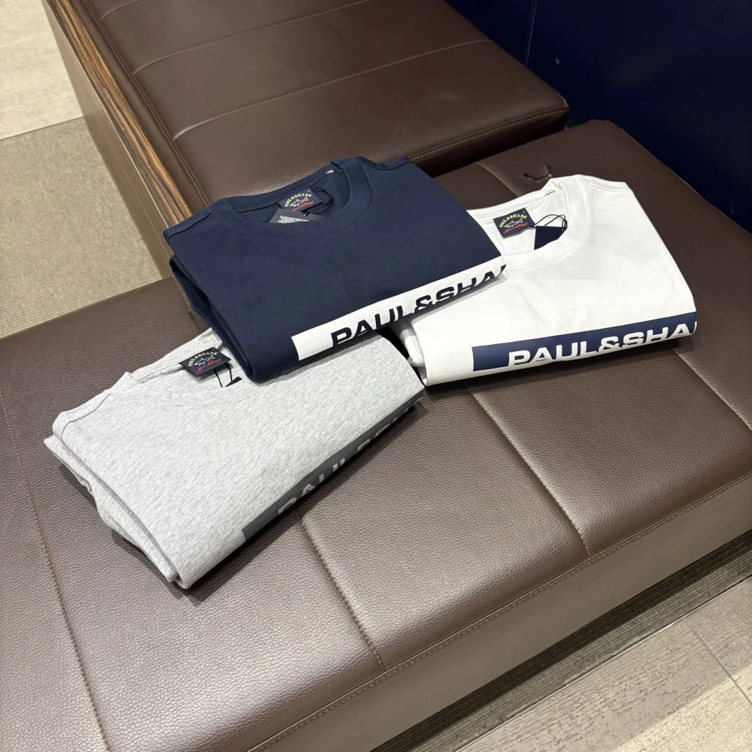 福福意大利不退换保鲨男士三色简约字母标T恤百搭修身上衣夏季