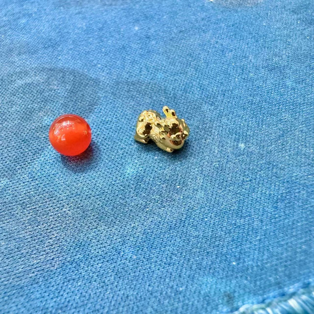 【SG】足金玛瑙小貔貅配件