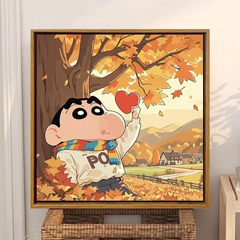 新款数字油画diy手工填色卡通丙烯颜料装饰画