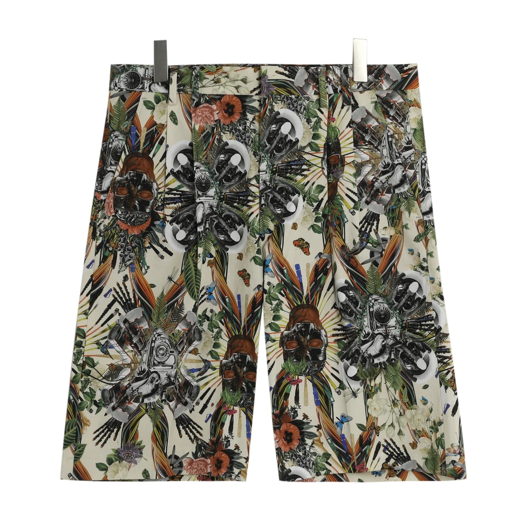 FRANKIE MORELLO 男士复古印花休闲短裤潮流沙滩裤 FMCP7070BO