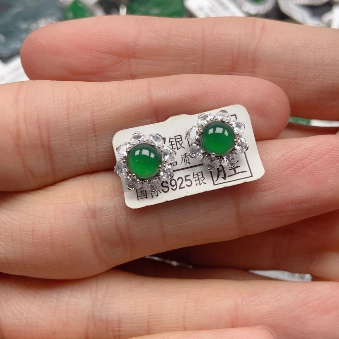 翡翠银S925镶嵌颈饰