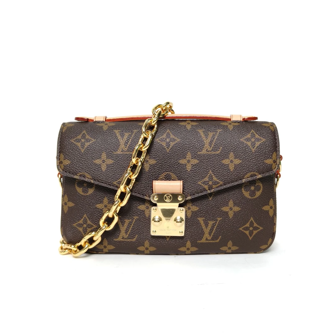 99新 LouisVuitton/路易威登 【娇】横版邮差包PVC金扣芯片 825866