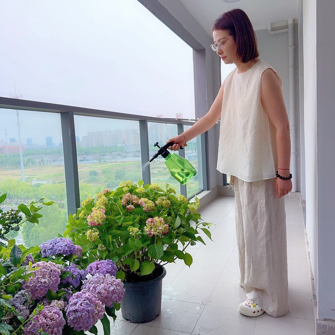 气质简约时尚亚麻夏季阔腿裤女士裤子