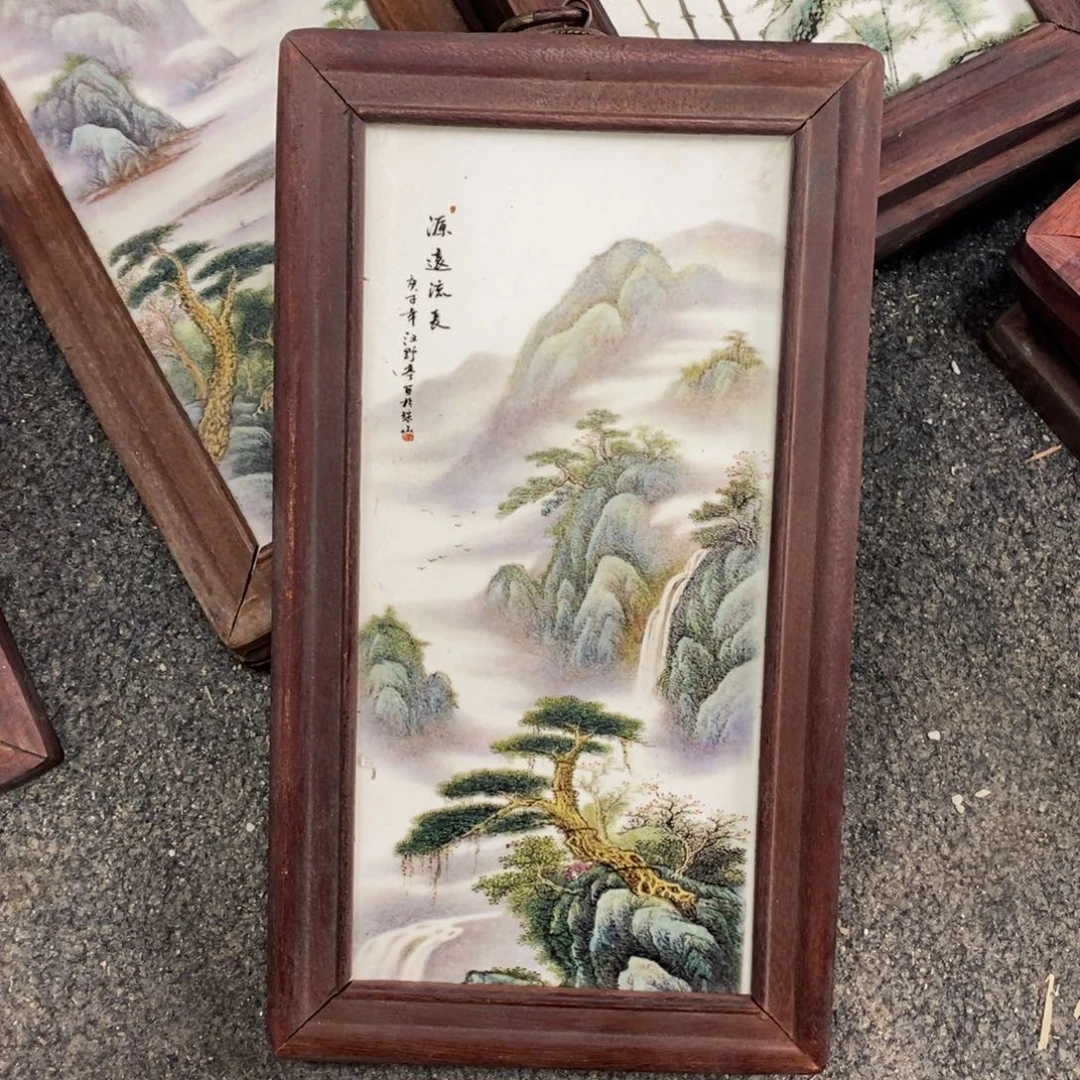 瓷37*28*1景德镇瓷板画柴窑烧制