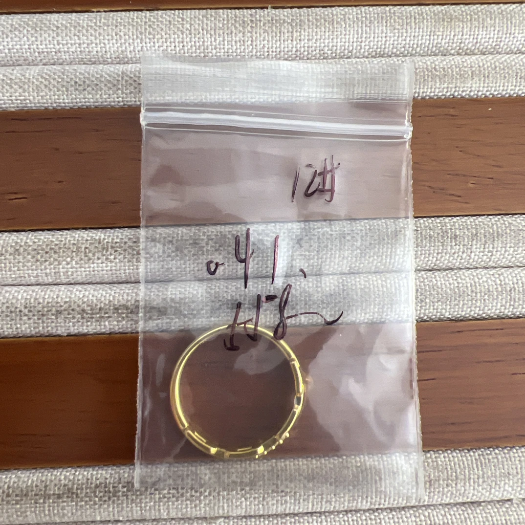 克重0.41 12号 链条6D戒指 足金999