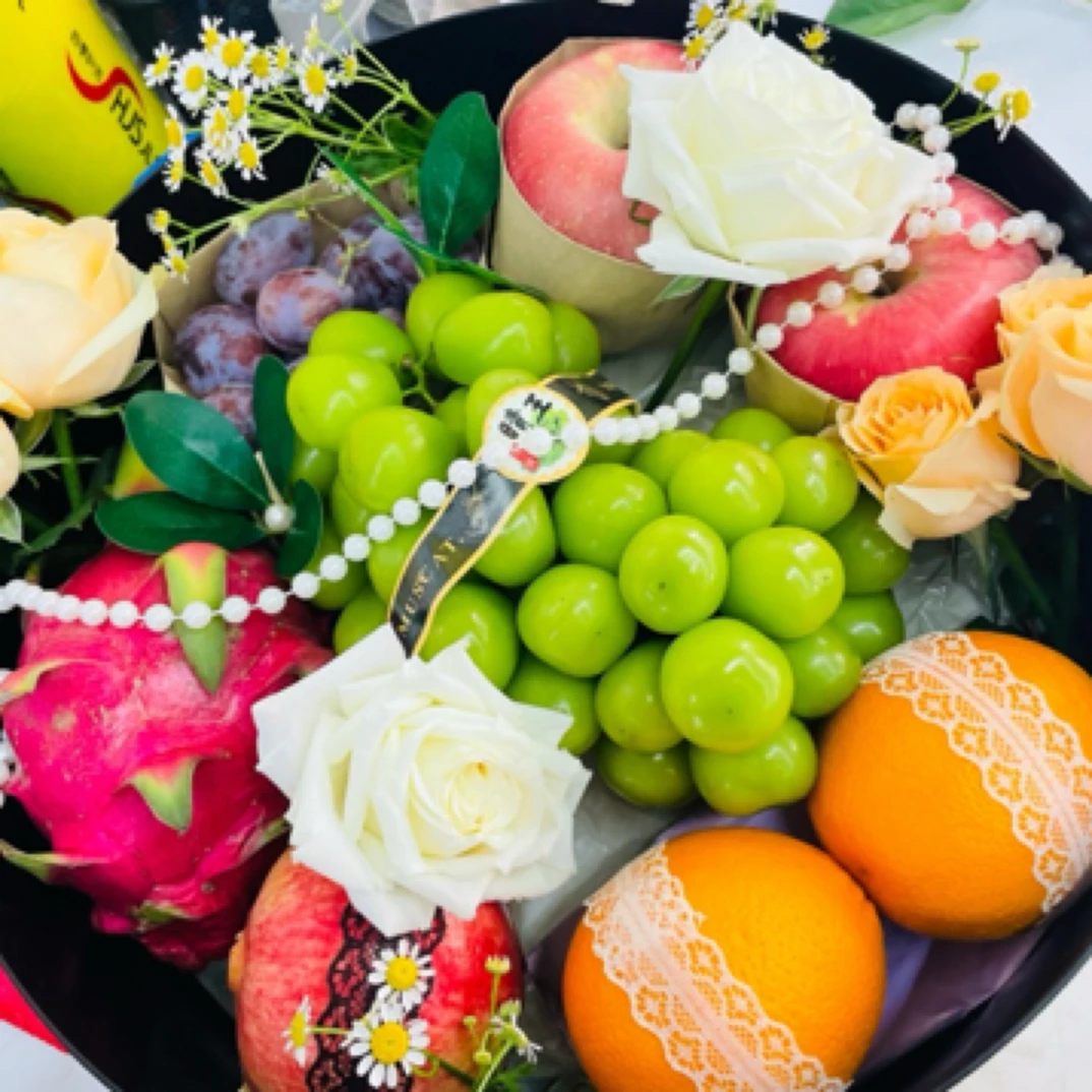 圆形水果礼盒【6到8种水果】